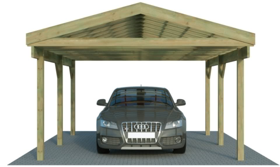 Konfigurator Einzelcarport mit Satteldach